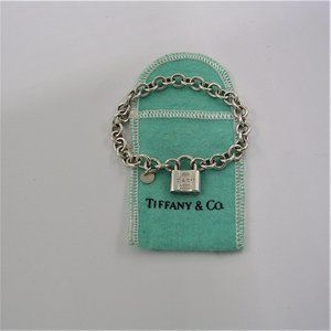 Tiffany & Co. 1837 Sterling Padlock Bracelet-7.25"